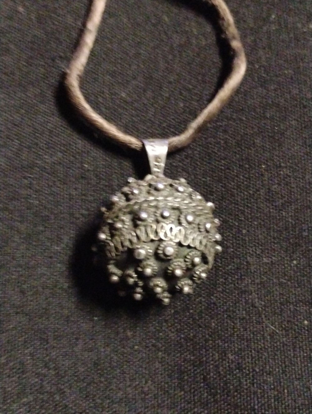 Vintage Mexican Sterling Silver Harmony Ball Necklace
